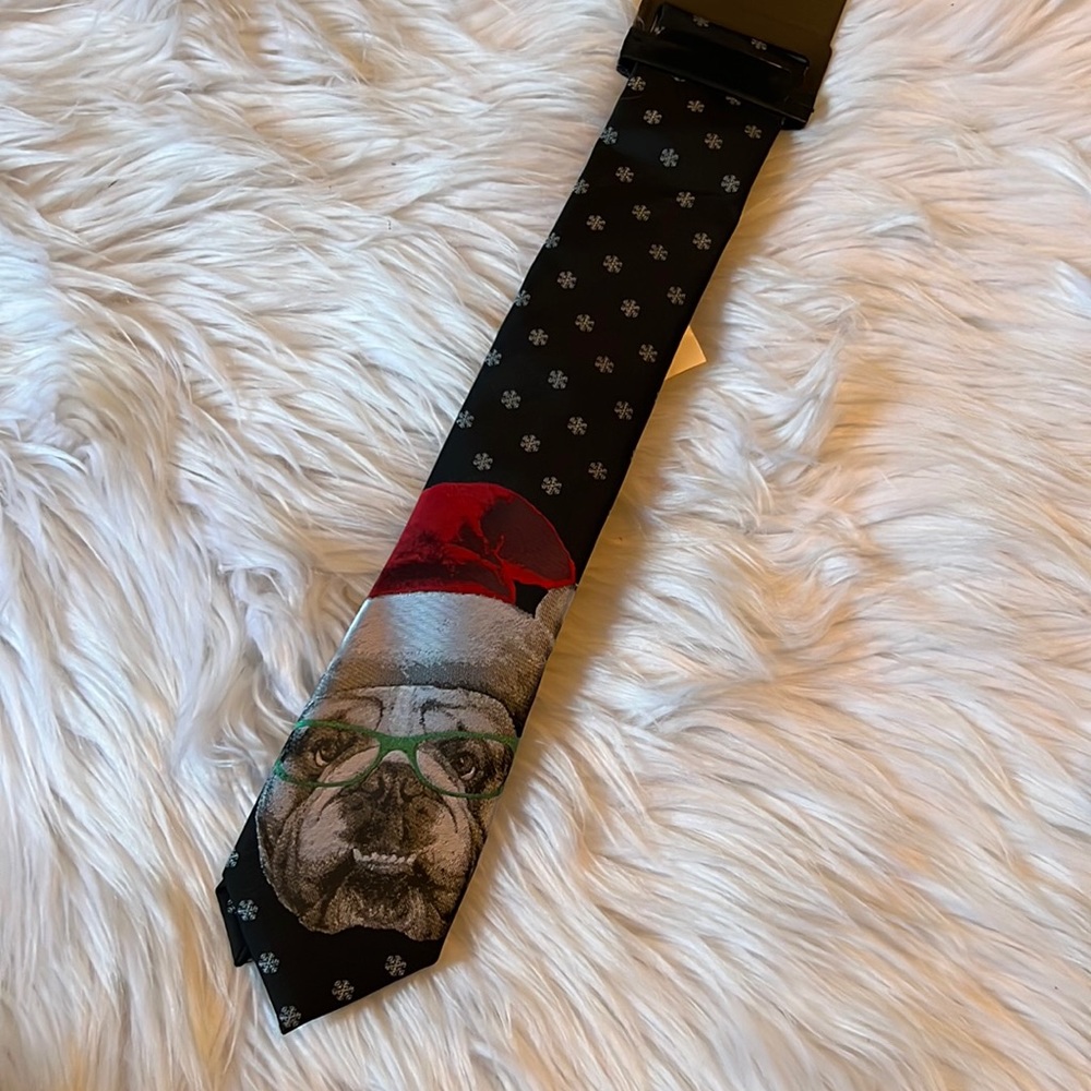 New Mens Bulldog Holiday Tie 🐶